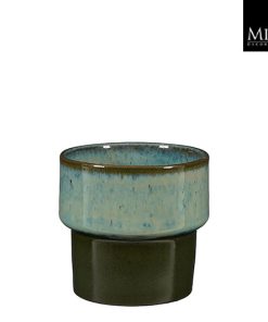 Aster pot ronde vert – h15xd17cm