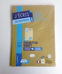 Paquet 25 pochettes kraft