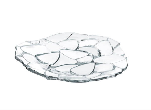 Presentation crystal plate petals nachtmann