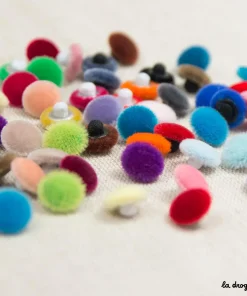 Bouton recouvert Peluche 11 mm