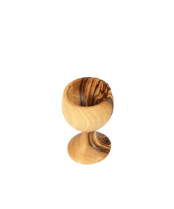Coquetier « Calice » en bois d&rsquo;olivier