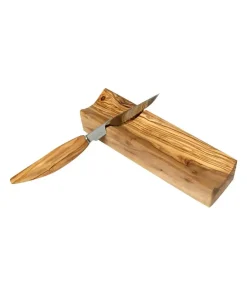 Coupe Saucisson + Couteau en bois d’olivier