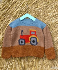 Le pull enfant “Tracteur” |Kit à tricoter