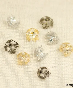 Embout 4 feuillages+anneau | Apprêt 20 mm