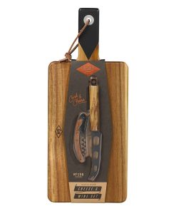 Planche fromage, couteau et tire bouchon