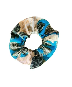 Chouchou cheveux blockprint | Turquoise