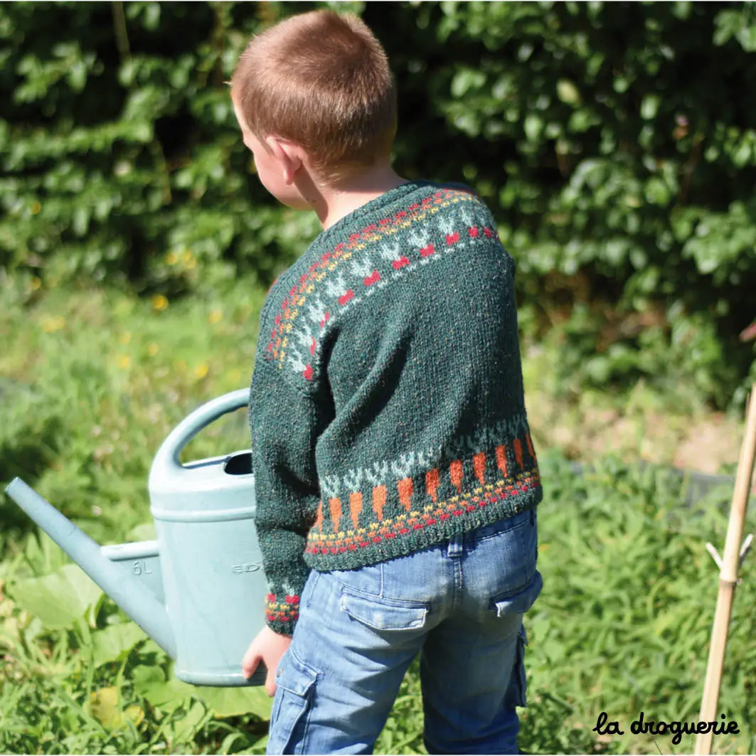 Fiche du cardigan enfant “arrosons le potager” | Patron tricot à télécharger – Bild 3