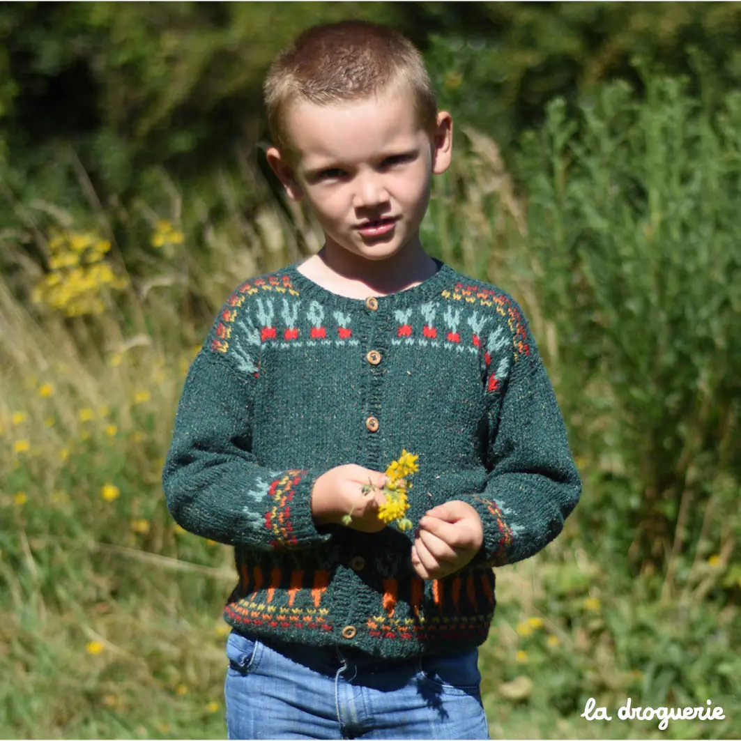 Fiche du cardigan enfant “arrosons le potager” | Patron tricot à télécharger – Bild 2