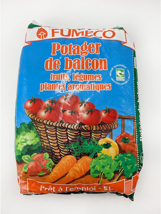 Terreau pour potager de balcon 5L