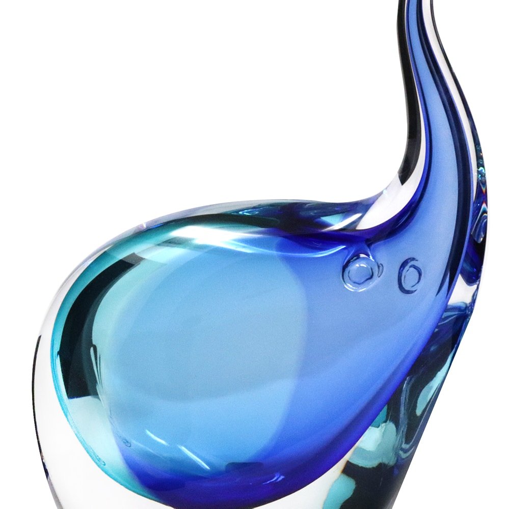 Sculpture elephant cristal bleu et turquoise – Bild 2