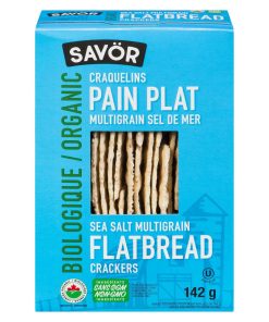 Craquelins Pains Plats Biologiques Multigrains Sel de Mer (SAVOR) *DISCONTINUÉ*