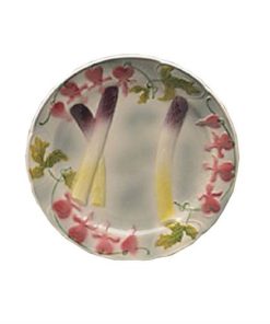 Assiette asperge barbotine