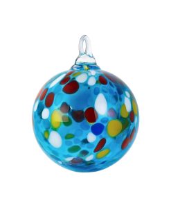 Boules de Noël merveille turquoise moucheté