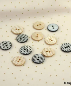 Bouton Mini damiers pion 15 mm
