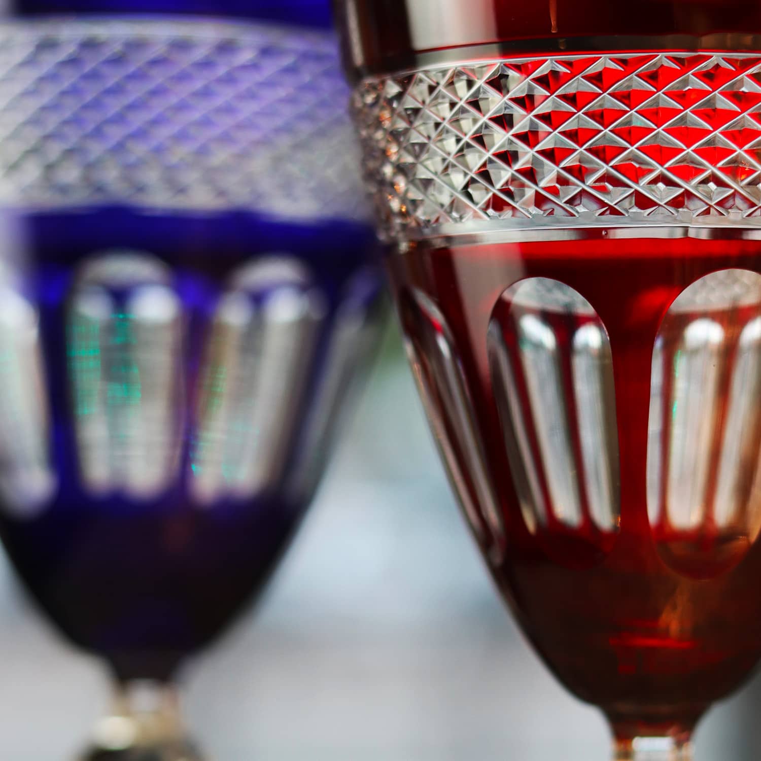 Verre vin cristal rouge mireille N°3 – Bild 3