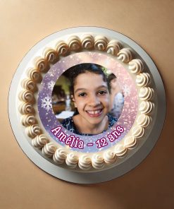 Feuille comestible monde magique hivernal avec photo