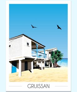 Affiche de Gruissan – Maisons sur pilotis
