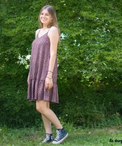 Robe Malaga Couleur café | Kit à coudre