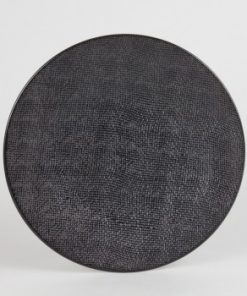 Assiette plate Vesuvio 27cm noir-Lot de 6