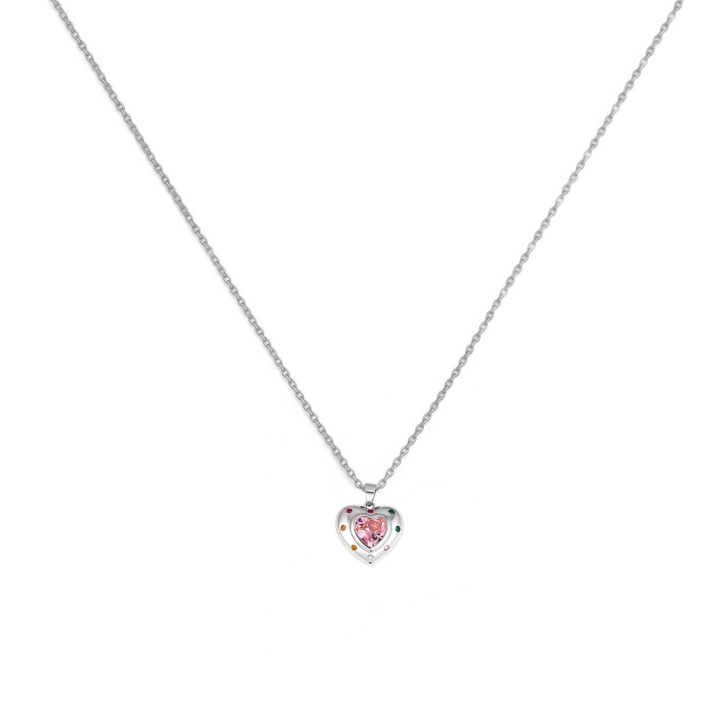 Pendentif cœur princesse cristal