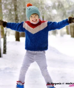 Le pull enfant “Place Rihour” La Droguerie avec Marie Claire Idées | Kit à tricoter