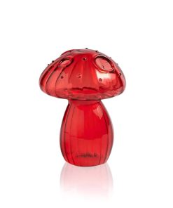 Vase champignon verre rouge