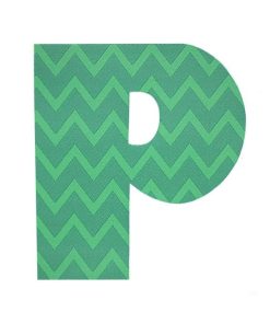 Bügelbuchstabe P, Green Mix