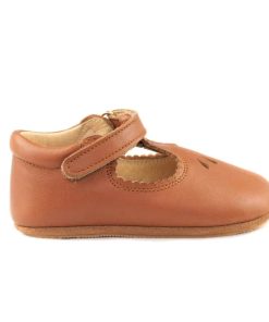 Klassische Babyschuhe Klett, Braun